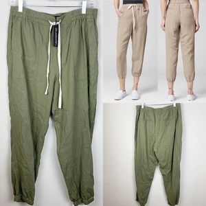 BLANKNYC Linen Blend Casual Joggers Trooper Pants